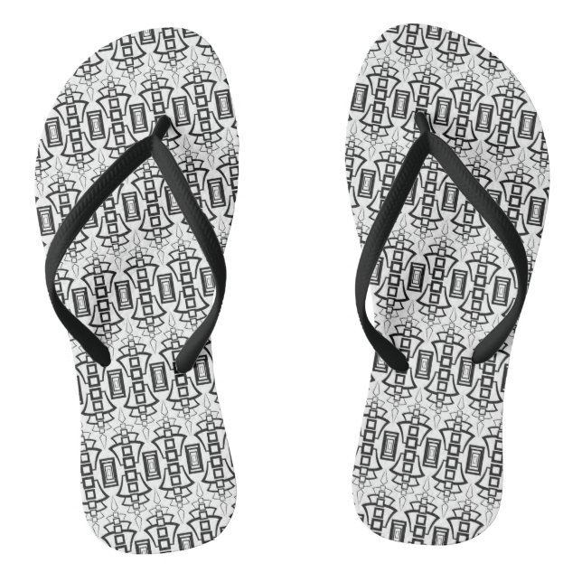 Art Deco Flip Flops (Fußbett)