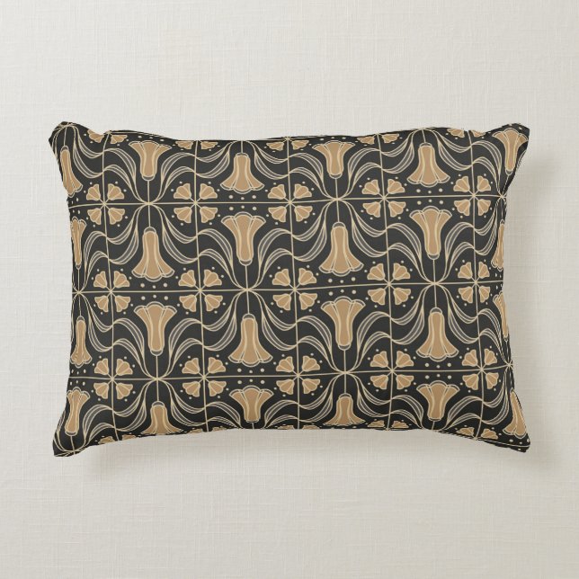 Art Deco Floral. Bluebell-Blume 2  Dekokissen (Vorderseite)