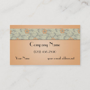 Art Deco Floral Border Visitenkarte