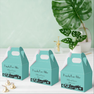 Art Deco Floral Border Wedding Geschenkschachtel