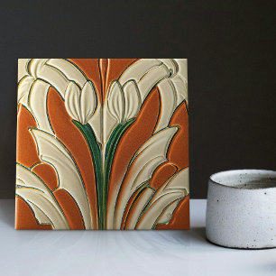 Art Deco Floral Deco Fliese