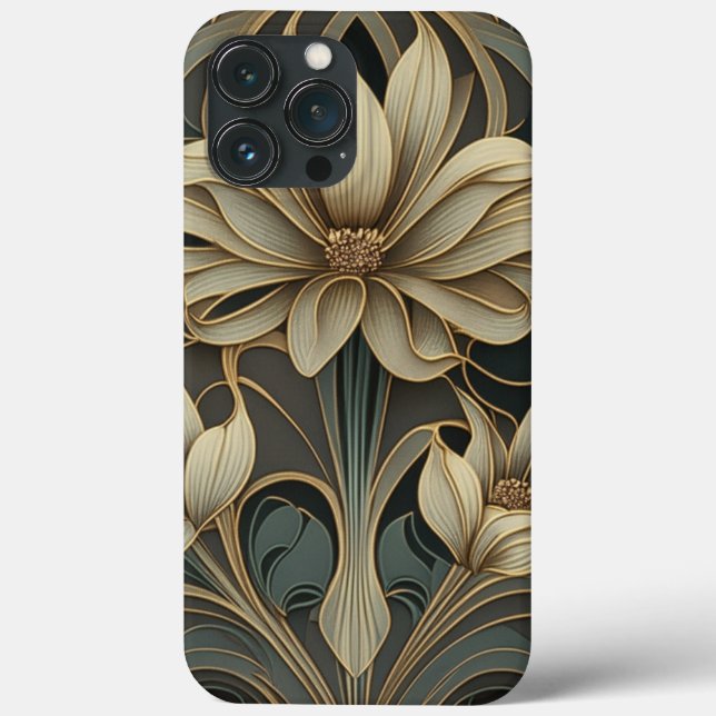 Art Deco Floral Design #2 iPhone / iPad Fall Case-Mate iPhone Hülle (Rückseite)