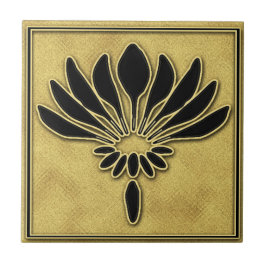 Art Deco Floral Design Keramik Tile. Fliese