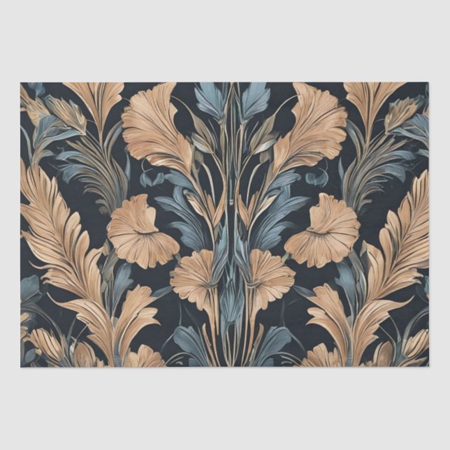 Art Deco Floral Design Seidenpapier (Vorderseite)