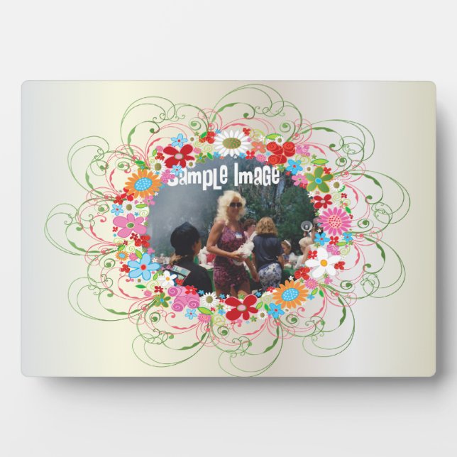 Art Deco Floral Fotoplatte (Vorderseite)