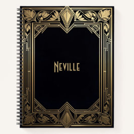 Art Deco Floral Frame Notizbuch