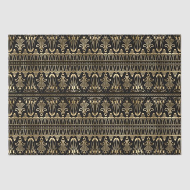 Art Deco Floral Geometric Pattern Design Seidenpapier (Vorderseite)