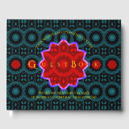 Art Deco Floral Guest Book Gästebuch