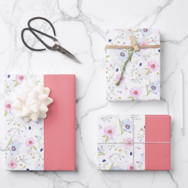Art Deco Floral Pattern Collection, Muster 1 , Geschenkpapier Set (Vorderseite)