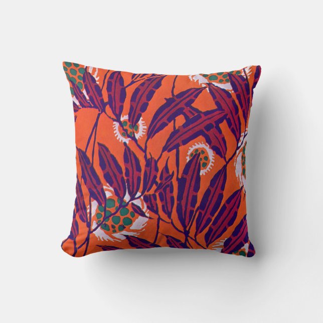 Art Deco Floral von Seguy Kissen (Vorderseite)