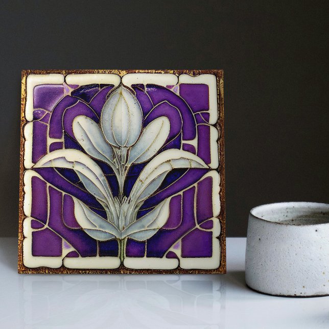 Art Deco Florale Wanddekoration Art Nouveau Fliese (Von Creator hochgeladen)