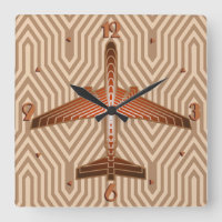 Art-Deco-Flugzeug, Bronze, Gold und Rostbraun