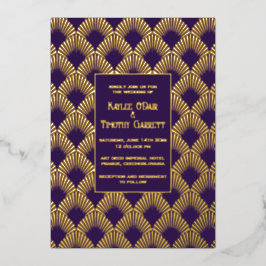 Art Deco Foil Wedding/Anniversary/Party Einladung