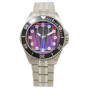 Art Deco "Fractured" (R Face) von Kenneth Yoncich Armbanduhr