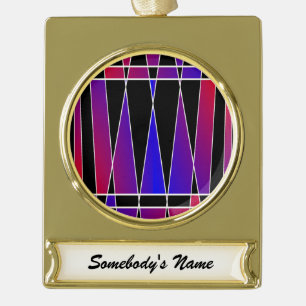 Art Deco "Fractured" von Kenneth Yoncich Banner-Ornament Gold
