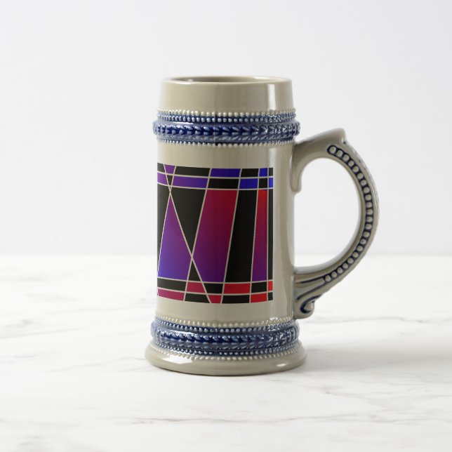 Art Deco "Fractured" von Kenneth Yoncich Bierglas (Rechts)