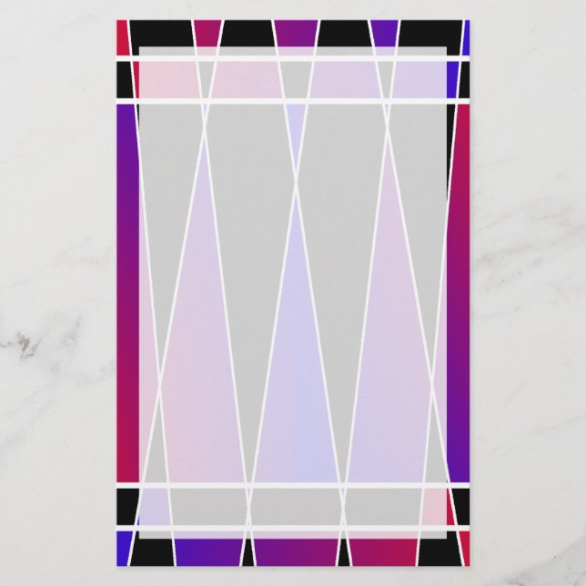 Art Deco "Fractured" von Kenneth Yoncich Briefpapier (Vorderseite)