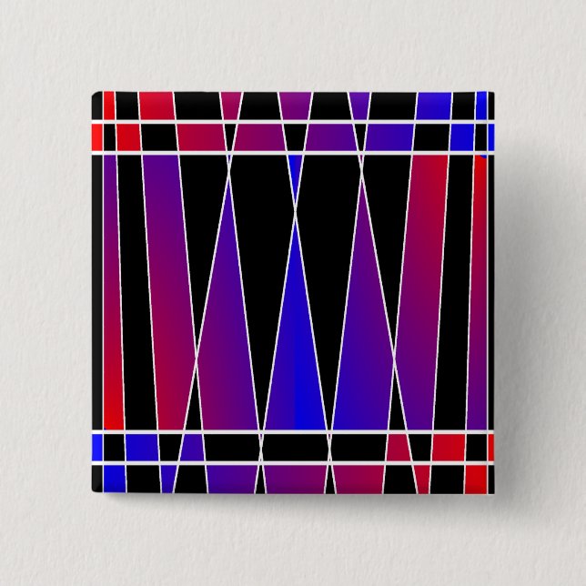 Art Deco "Fractured" von Kenneth Yoncich Button (Vorderseite)