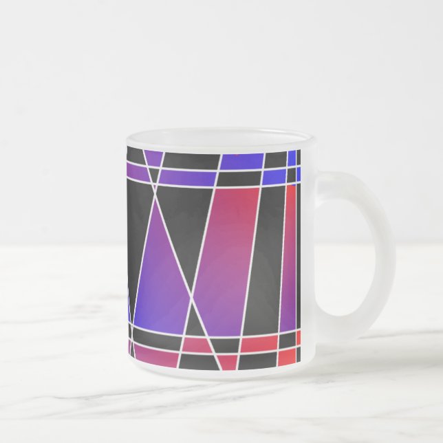 Art Deco "Fractured" von Kenneth Yoncich Mattglastasse (Rechts)