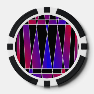 Art Deco "Fractured" von Kenneth Yoncich Pokerchips