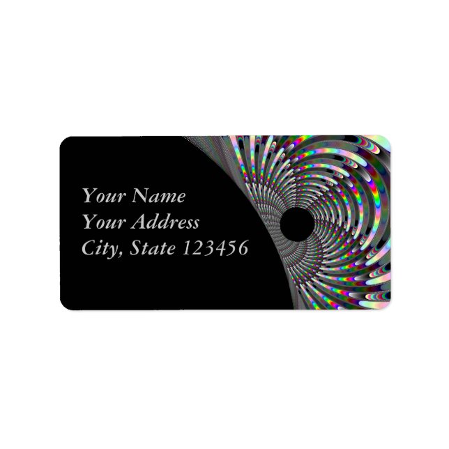 Art Deco Fraktal Adressaufkleber (Vorne)
