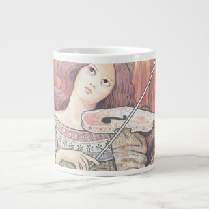Art Deco Französisch Frau mit Violinmusik Lover Jumbo-Tasse