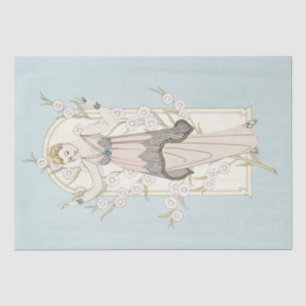 Art Deco, Französisch Lady Daisy Arch Seidenpapier