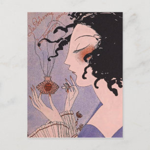 Art Deco französische Parfüm-Werbepostkarte Postkarte