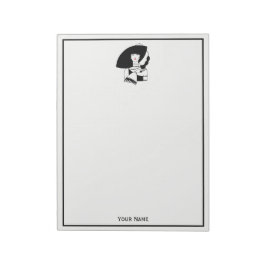 Art Deco Frau in Big Hat Gloves RL Notizblock