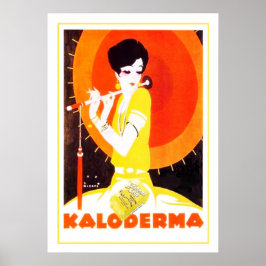 Art Deco Frau mit Schirm Poster