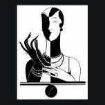 Art Deco Frau Poster<br><div class="desc">Peaceful Dreams has inspirational gifts that you can find on t shirts, iPhone, iPad, iPod touch cases, sleeves and skins. You can find our ohrs on mouse pads, coffee cups, poster, canvas prints, coasters, tiles, pillows, flip flops, magnus and more. Also, we have girly, trendy, hipster chic, nautical, chevron, monogram,...</div>
