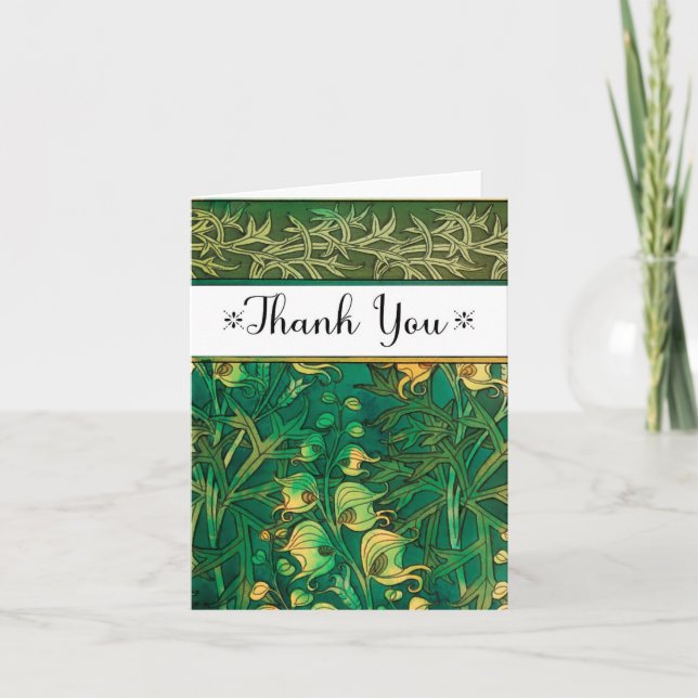 Art Deco Garden Vielen Dank Dankeskarte (Vorderseite)