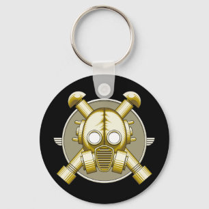 Art Deco Gasmask Schlüsselanhänger