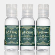 Art Deco Gastgeschenk Hochzeit Liebe & Dank Gold G