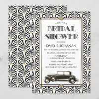 Art Deco Gatsby Bridal Dusche Einladung