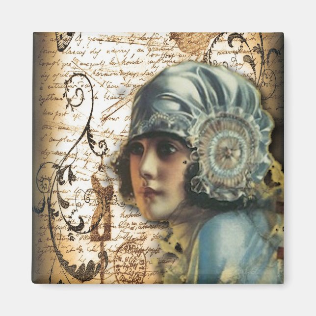 Art Deco Gatsby Girl Parco Civico-Ciani Magnet (Vorne)