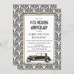 Art Deco Gatsby Hochzeitstag Einladung