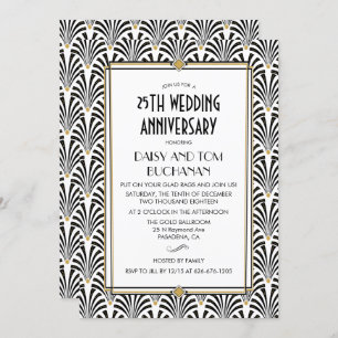 Art Deco Gatsby Hochzeitstag Einladung
