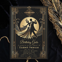Art Deco Gatsby Roaring 20's Verbot Geburtstag Einladung