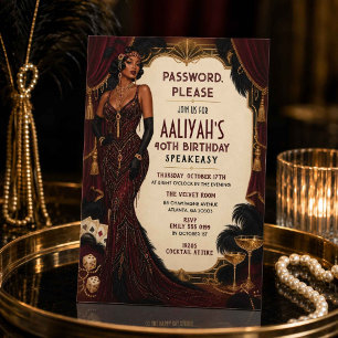 Art Deco Gatsby Roaring Twenties Burgunder Gold Ge Einladung