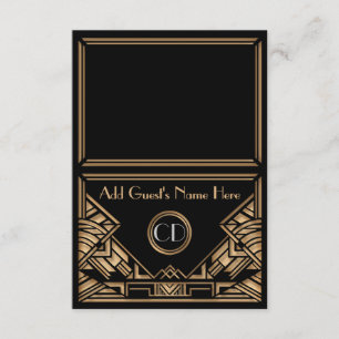 Art Deco Gatsby Stil Hochzeit Begleitkarten Platzk Einladung