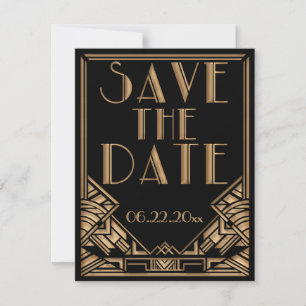 Art Deco Gatsby Stil Hochzeit Save the Date