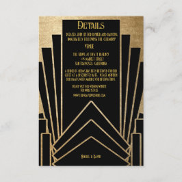 Art Deco Gatsby Wedding Begleitkarte