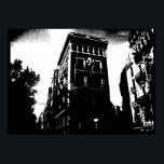 Art Deco Gebäude Schwarzweiß Poster<br><div class="desc">Art Deco Gebäude Schwarz-Weiß Barcelona</div>