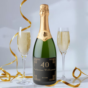 Art Deco Geburtstag Schwarz Gold Roaring Twenties