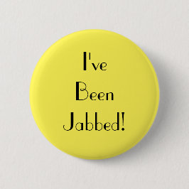 Art Deco Gelb Ich bin Jabbed Impfung Button