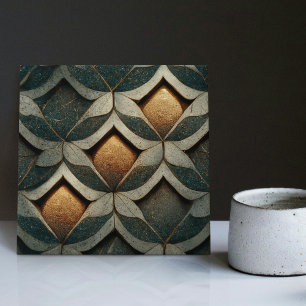 Art Deco gemusterte Würfel drei Dekor Art Nouveau  Fliese