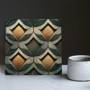 Art Deco gemusterte Würfel Vier Dekor Art Nouveau Fliese