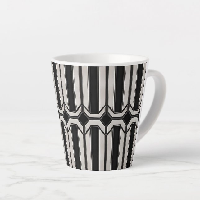 Art Deco Geometric 12oz Tasse (Rechte Ecke)