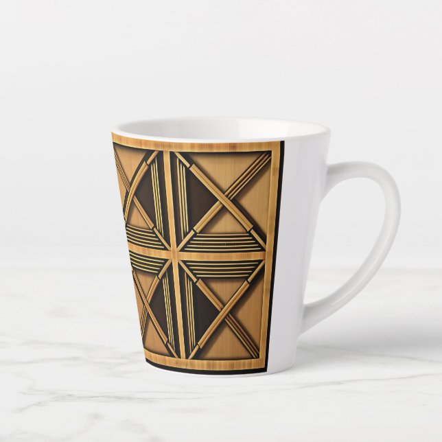 Art Deco Geometric 12oz Tasse (Rechts)